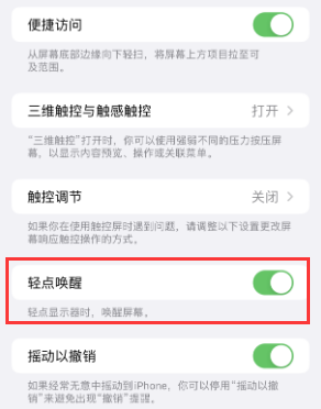 新抚苹果授权维修站分享iPhone轻点无法唤醒怎么办 