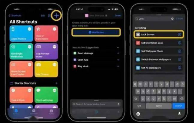 新抚苹果14锁屏维修店分享iPhone14升级iOS16.4后如何创建锁屏快捷方式 