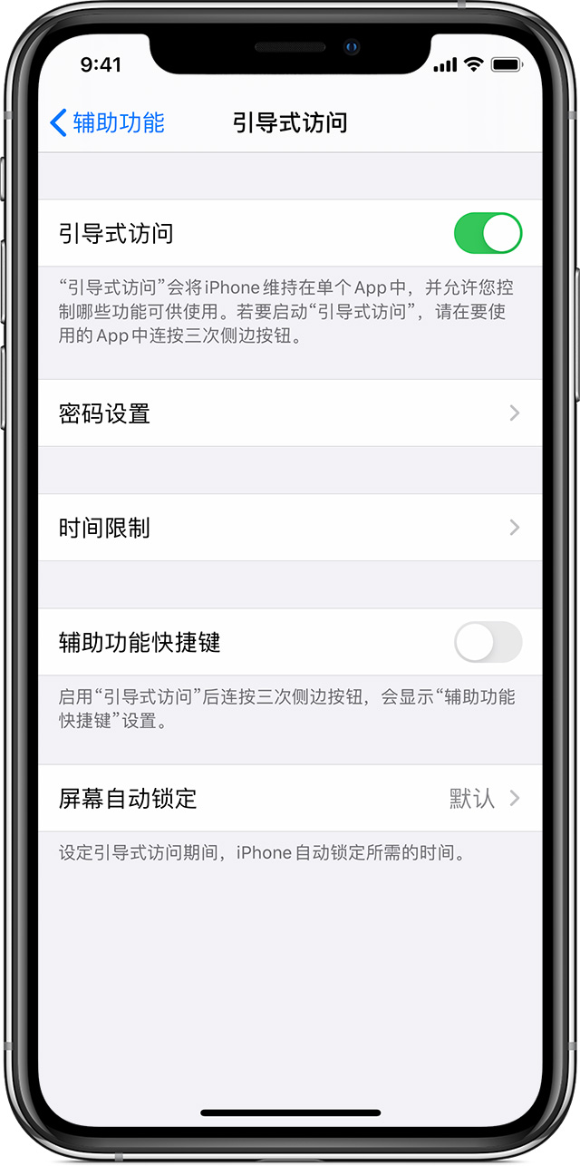 新抚苹果手机维修分享如何在 iPhone 上退出引导式访问 