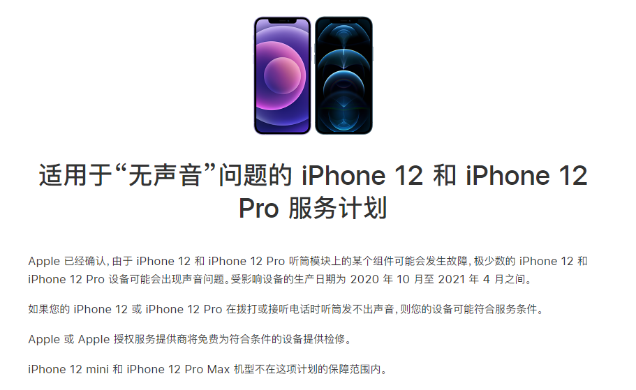 新抚苹果手机维修分享iPhone 12/Pro 拨打或接听电话时无声音怎么办 